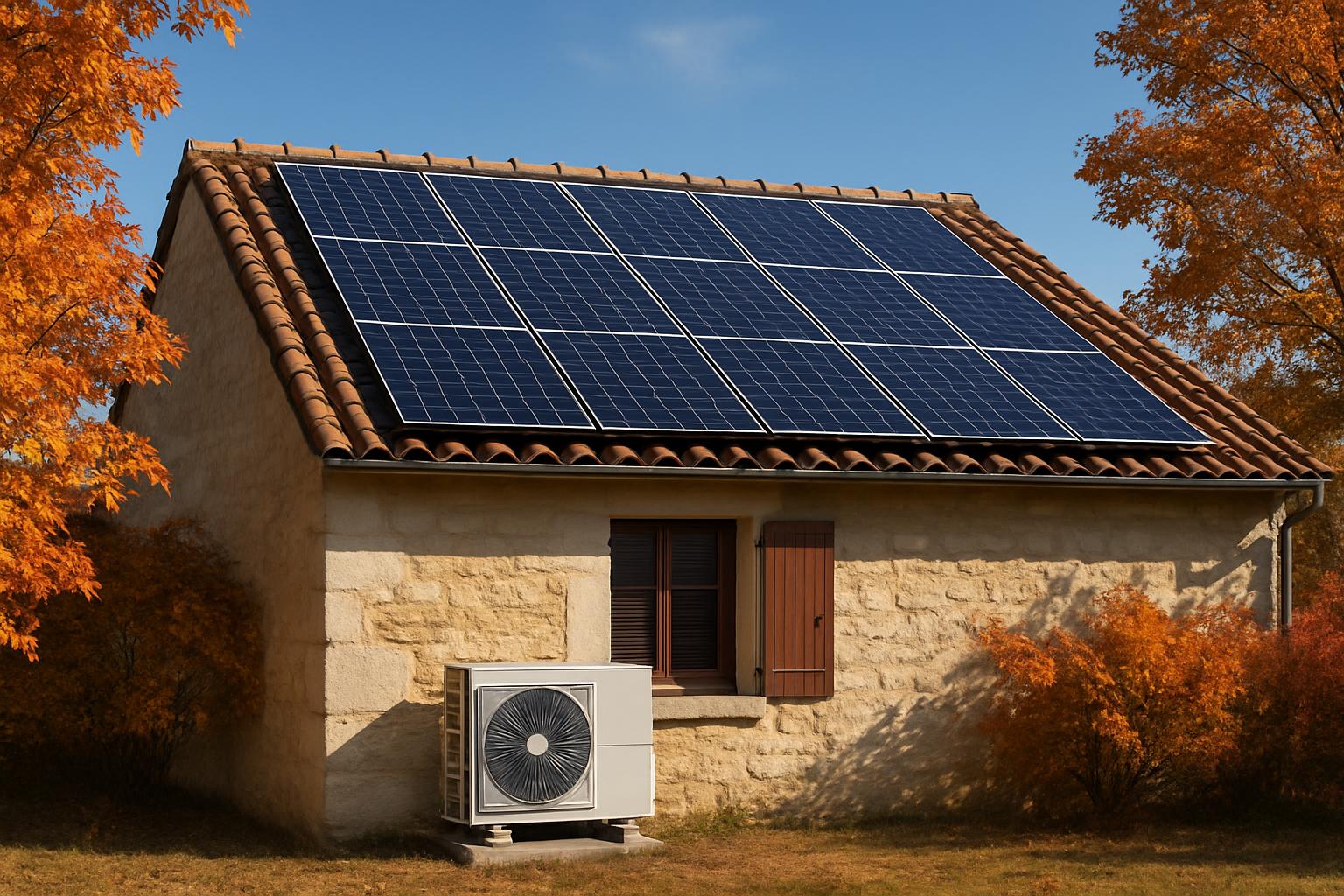 Pompe à chaleur et panneaux solaires